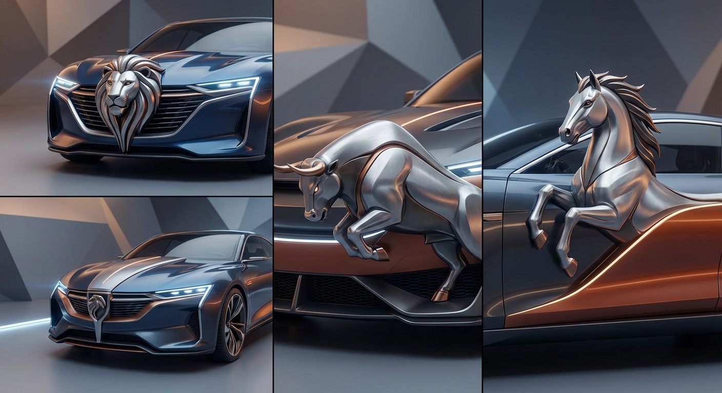 L'Automobile au Galop : Logos et Noms d'Animaux